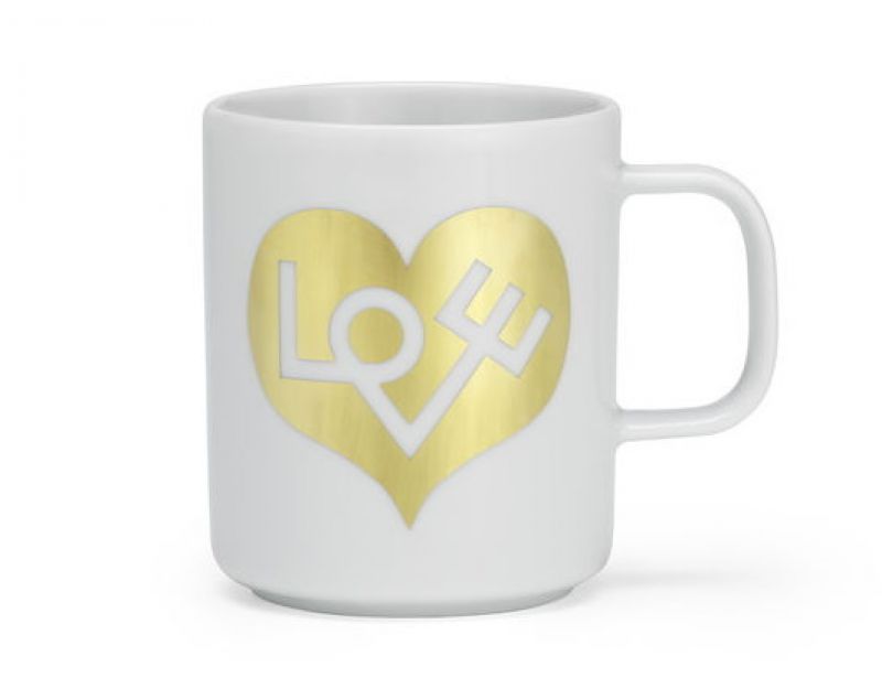 Coffee Mugs NEW Love Heart gold Vitra